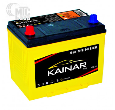Аккумулятор  KAINAR 6CT-75 Аз  Asia 258x173x220 мм EN640 А